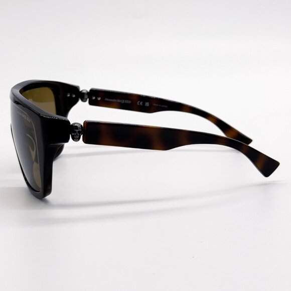 NEW ALEXANDER MCQUEEN AM0430S 005 UNISEX BROWN SUNGLASSES ALEXANDER MCQUEEN main image 5